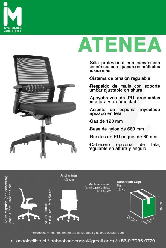 SILLA DE OFICINA ATENEA CABECERO - Imagen 5