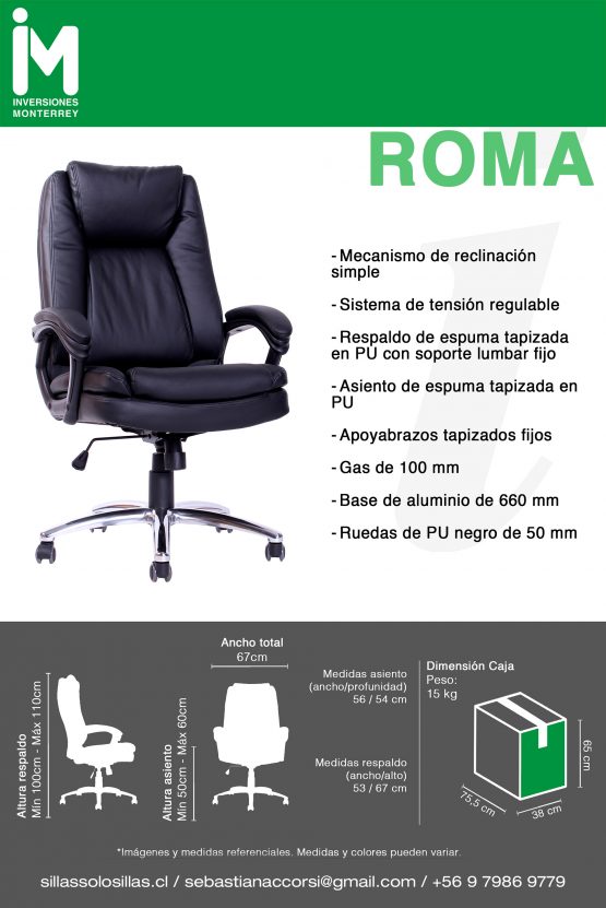 SILLA DE OFICINA ROMA - Imagen 5