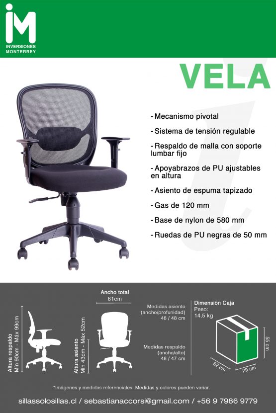 SILLA DE OFICINA VELA - Imagen 5