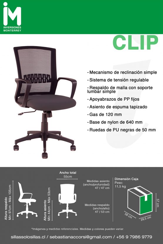 SILLA DE OFICINA CLIP - Imagen 5