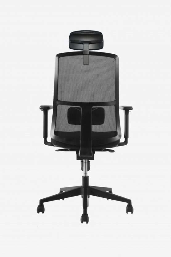 SILLA DE OFICINA TELA CON CABECERO - Imagen 4