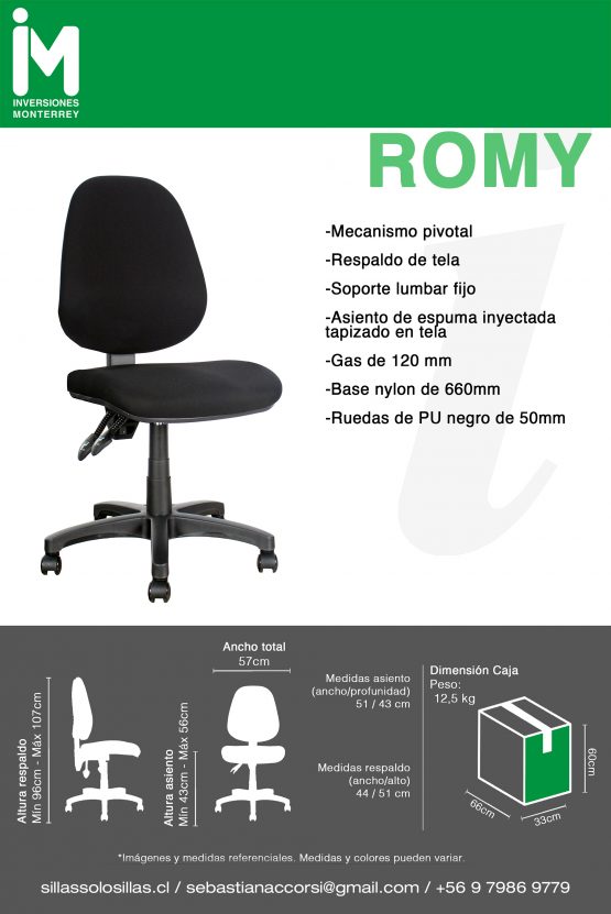 SILLA DE OFICINA ROMY - Imagen 5