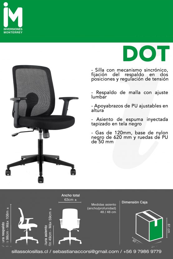 SILLA DE OFICINA DOT - Imagen 5