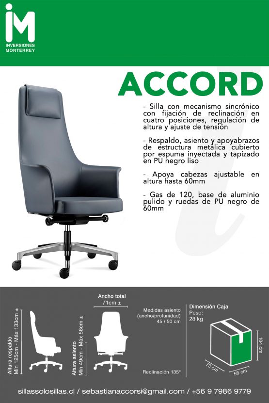 SILLA DE OFICINA ACCORD - Imagen 2