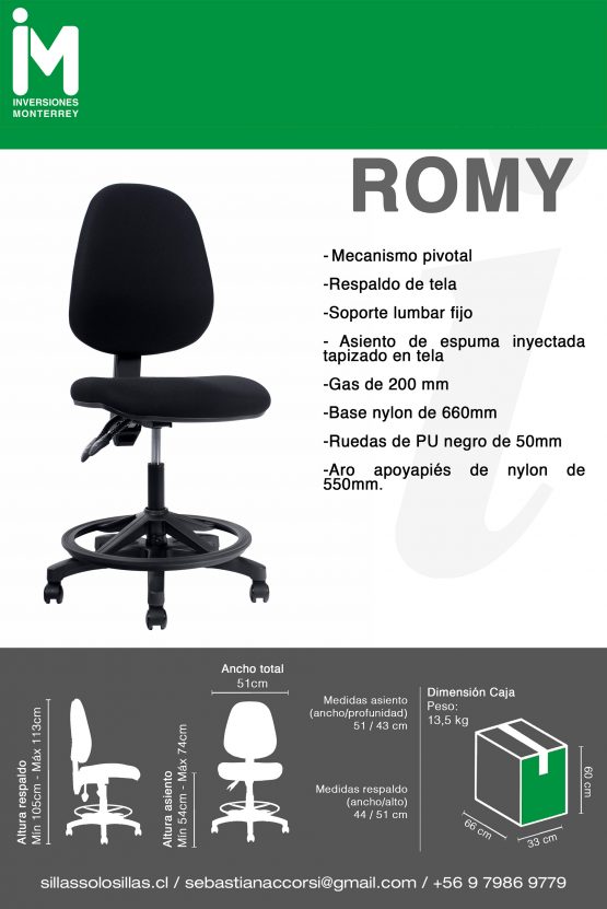 SILLA DE OFICINA ROMY CAJERO - Imagen 5