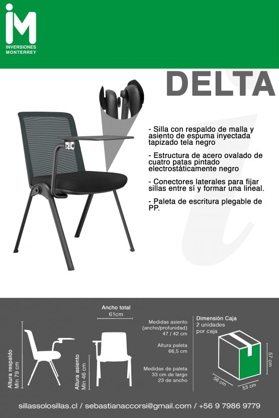 SILLA DE OFICINA DELTA UNIVERSITARIA - Imagen 5