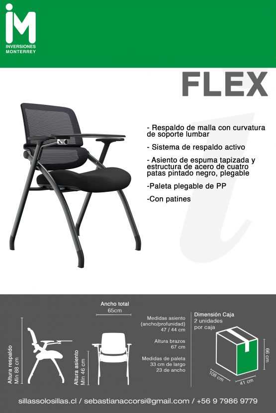 SILLA DE OFICINA FLEX UNIVERSITARIA - Imagen 6